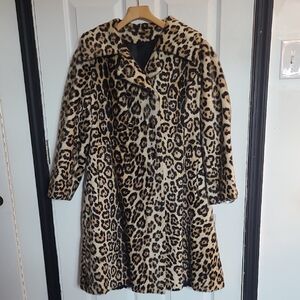 Vintage Leopard Print Women's Coat 60s